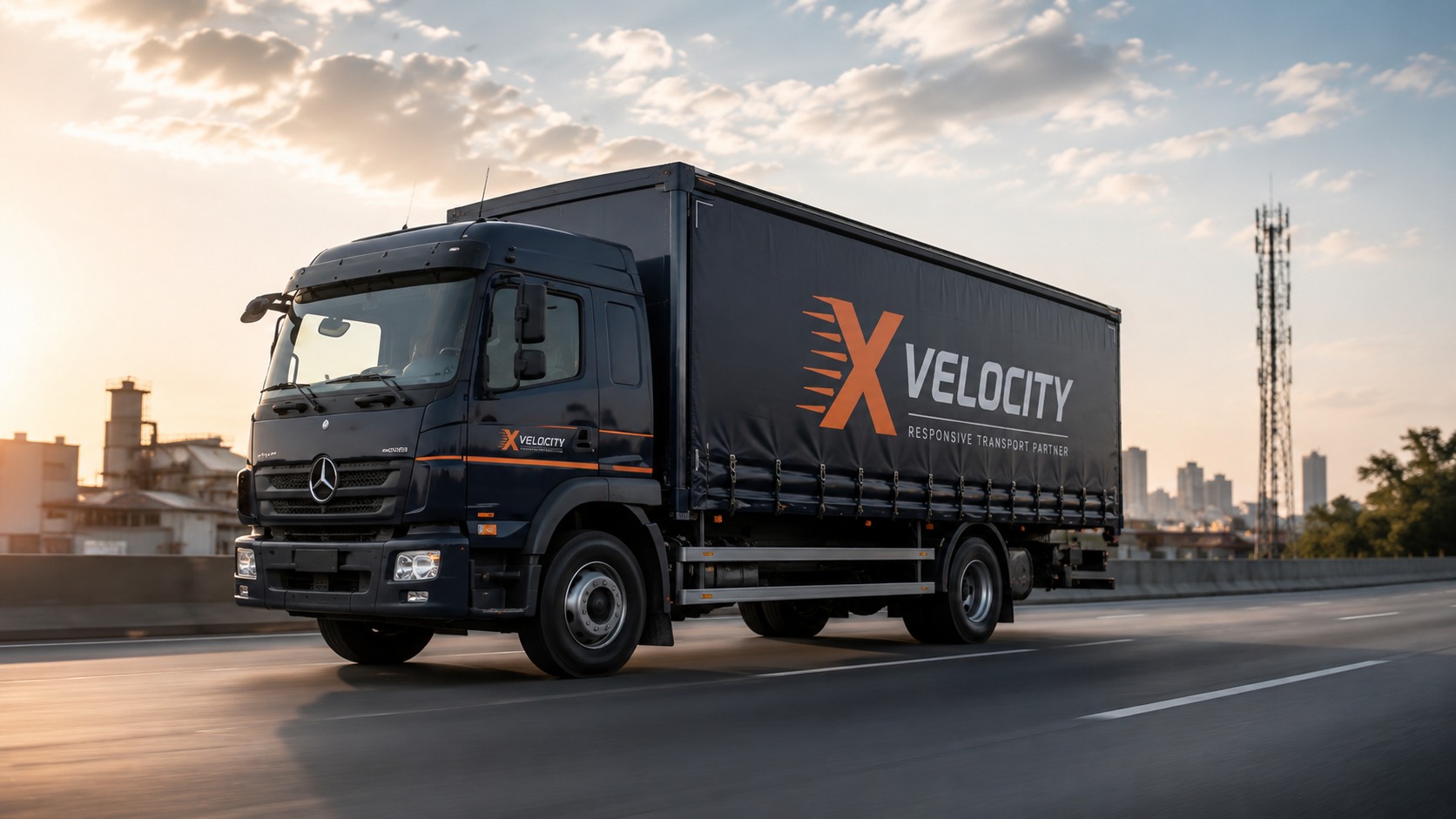Xvelocity transport vehicle on the road