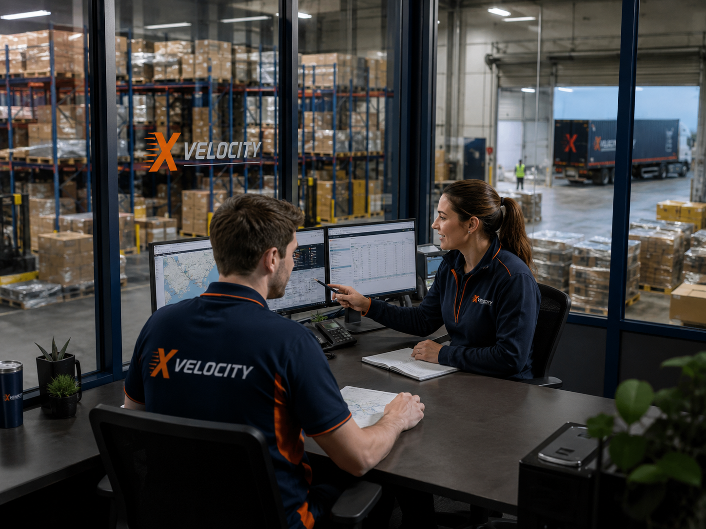 Xvelocity dispatch desk with warehouse visibility